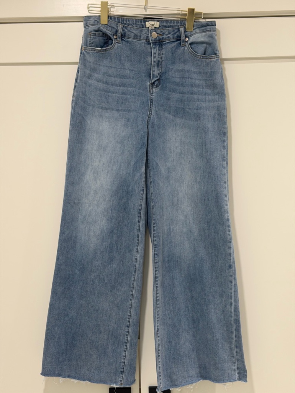 Easel Light Blue Wide-Leg High-Rise Jeans Size M